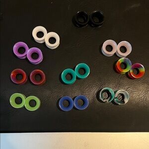 Colorful Silicone Ear Gauges Set 00Gauge
